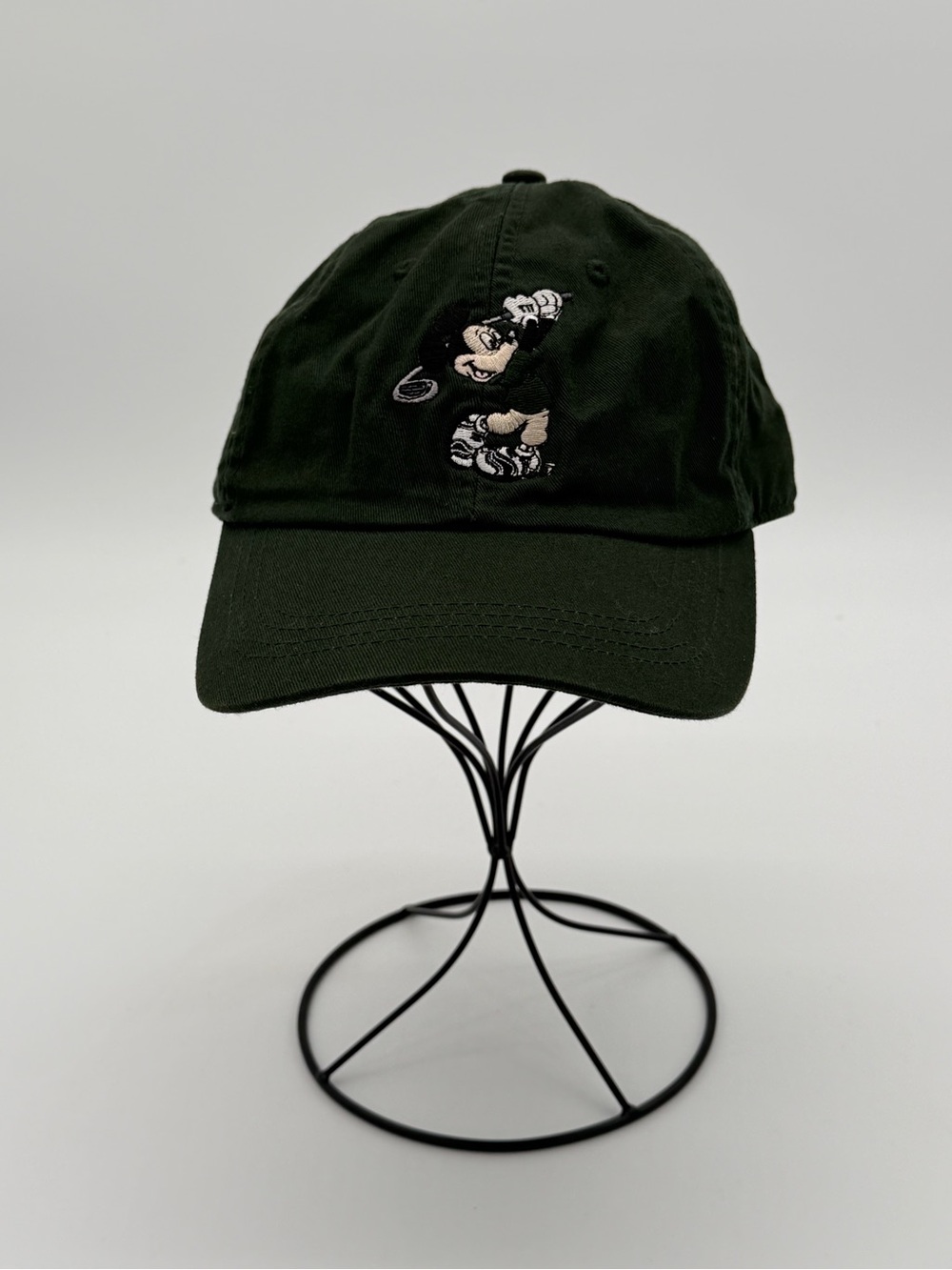 Vintage Hunter Green Mickey Golf Hat